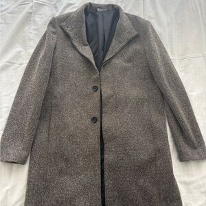 Zara Gray Pea Coat Timeless Wool Blend